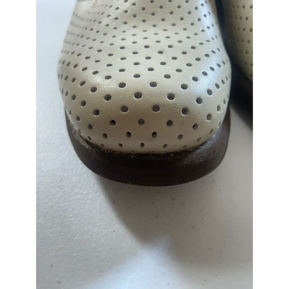 Hush Puppies Mens Perforated Leather Slip On Loafers Bone Size 9 - Picture 5 of 16